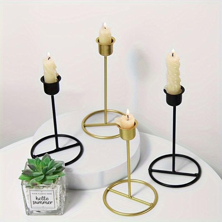 Modern Metal Candle Holder