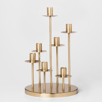 Modern Gold Metal Candle Holder
