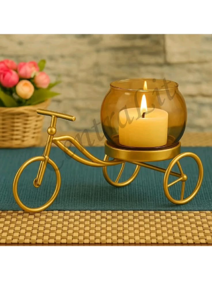 Bicycle Tea Light Candle Holder