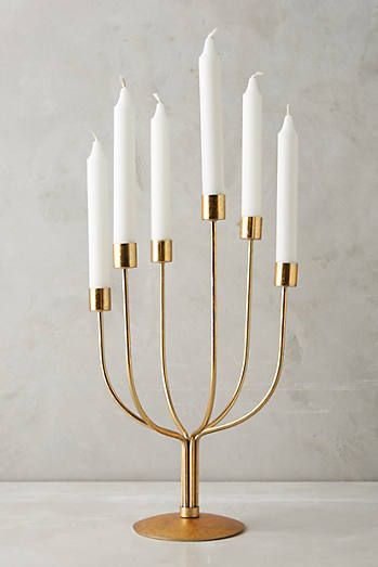 Gold Metal Candle Holder