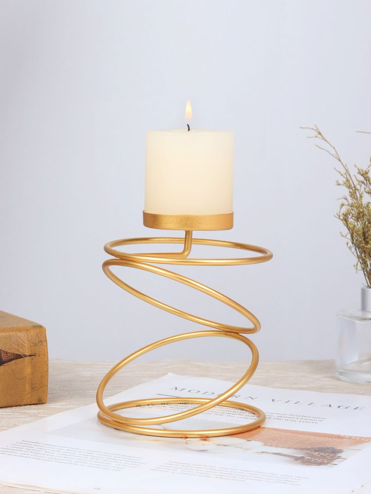 Modern Spiral Candle Holder