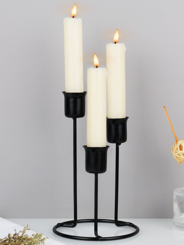 Triple Pillar Candle Holder