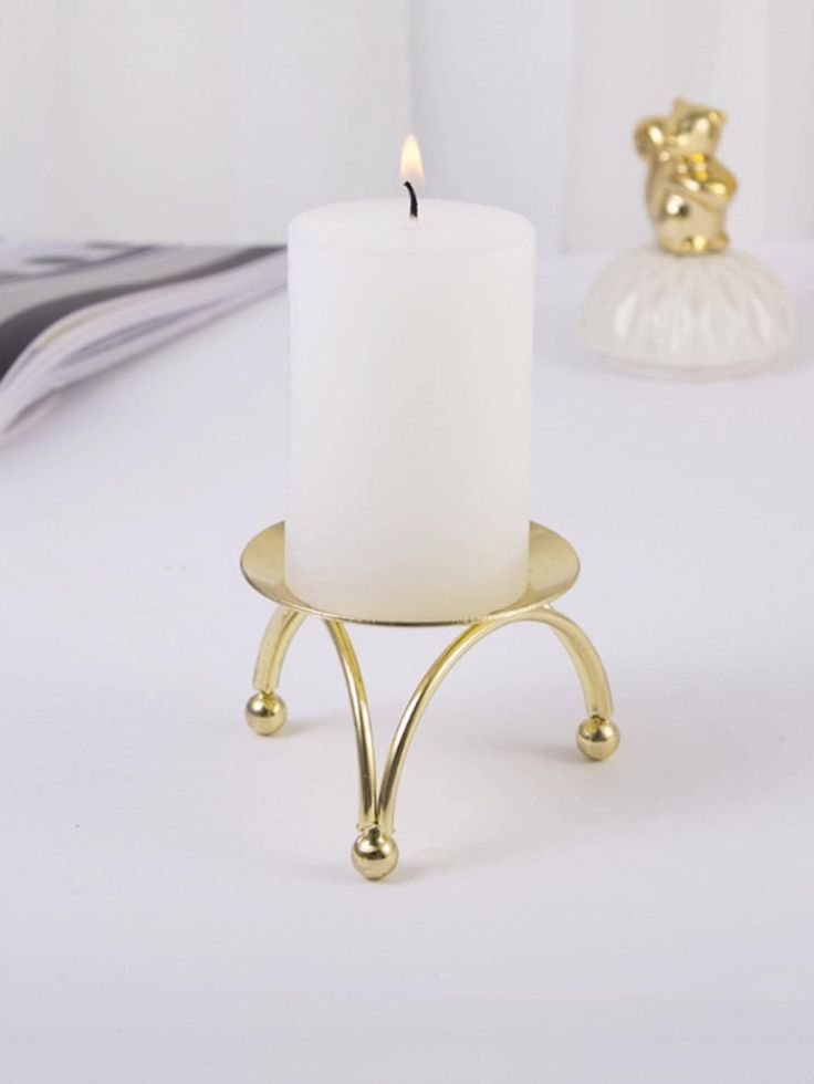 Elegant Gold Candle Holder