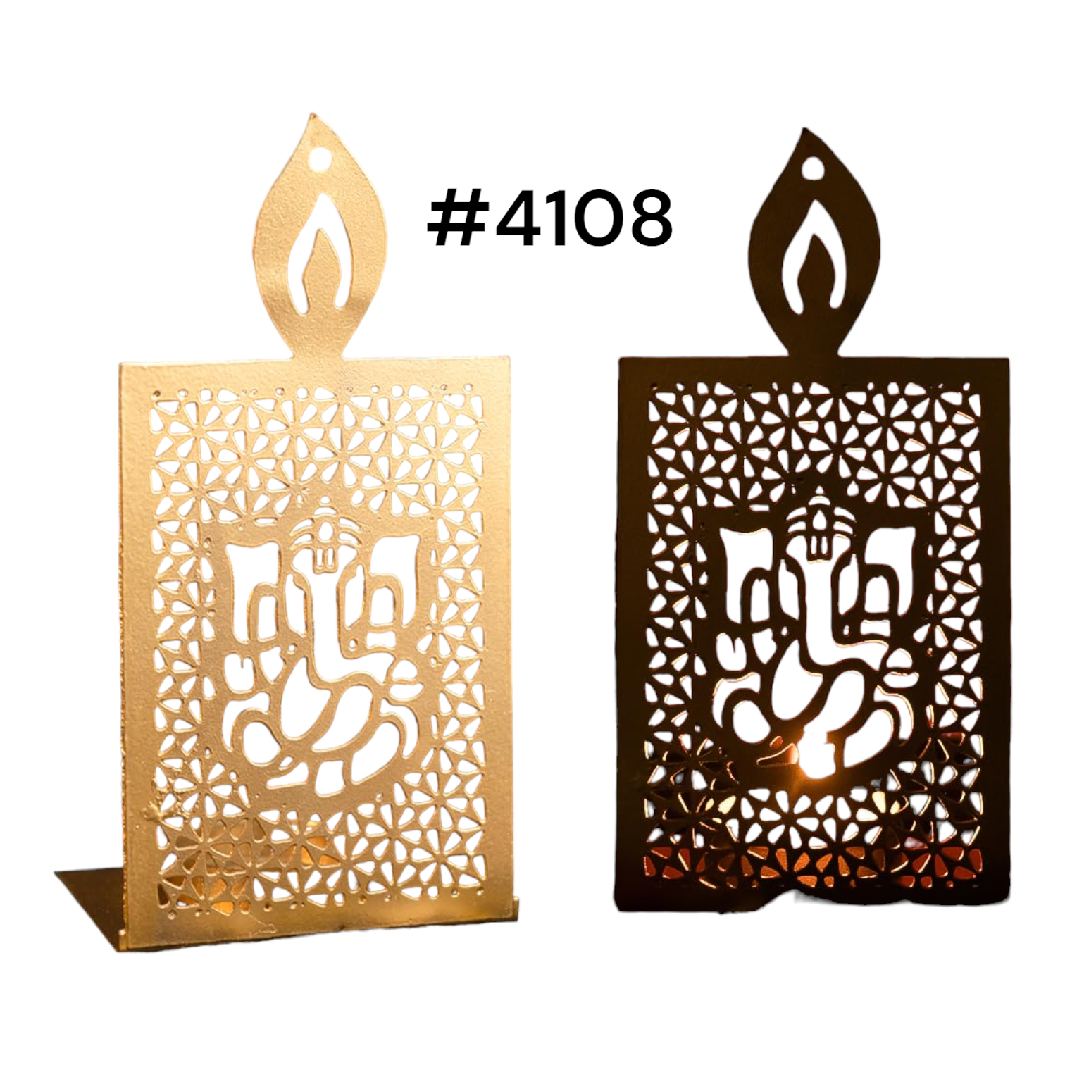 Metal Ganesh Tea Light Holder