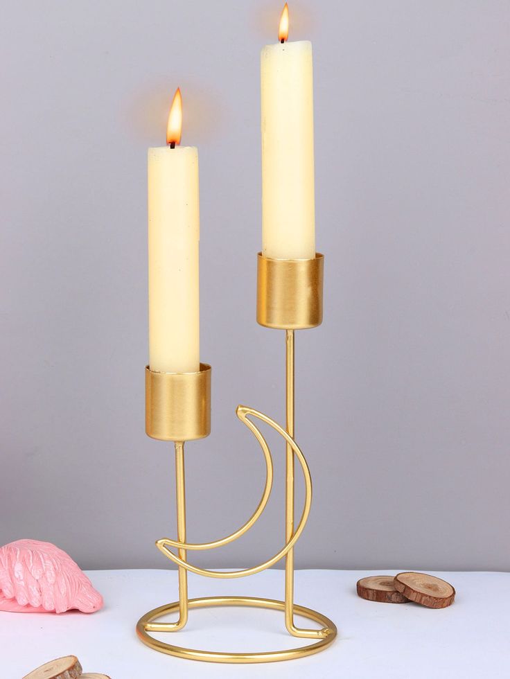 Moon Design Metal Candle Holder