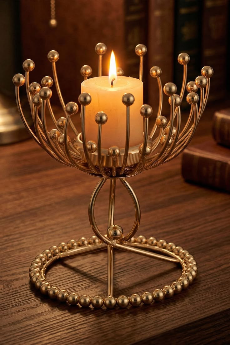 Gold Decorative Candle Holder