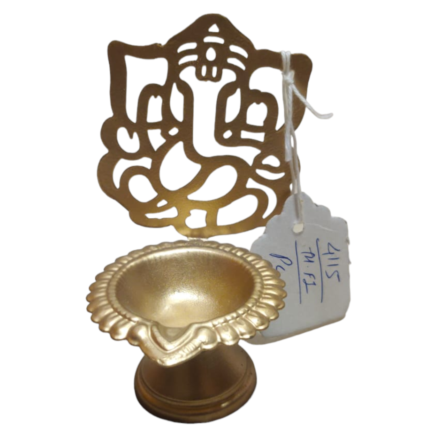 Ganesha Brass  Finish Diya