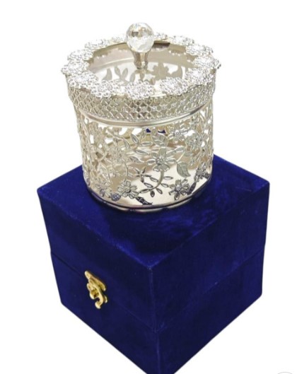 Decorative Silver-Plated Container