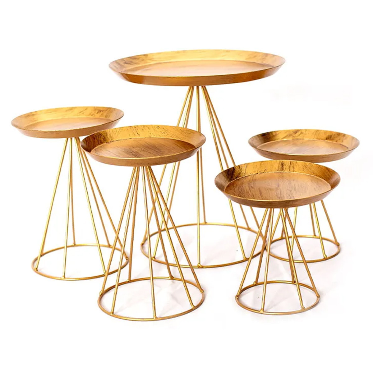 Gold Wire Cake Stand Set