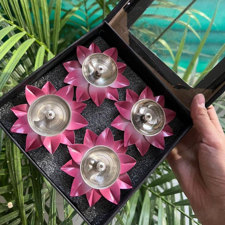 Brass Akhand Diya Set of 4 pcs 