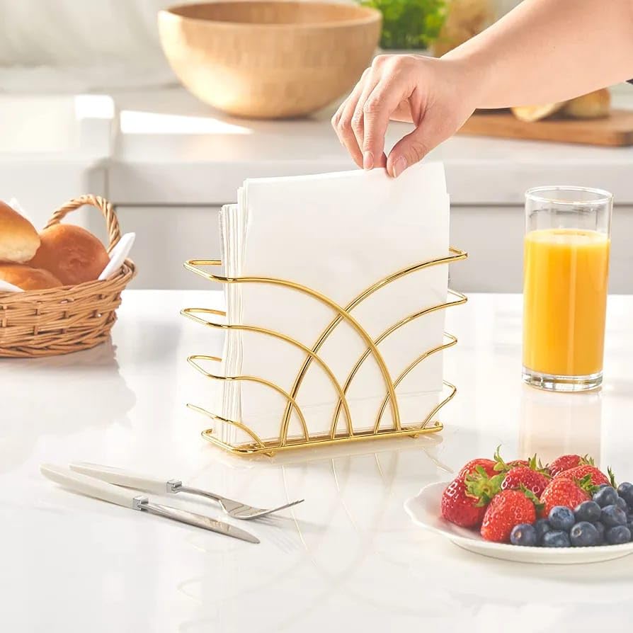Gold Metal Napkin Holder