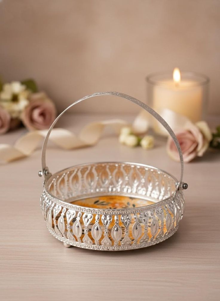 Decorative Silver Plated Basket