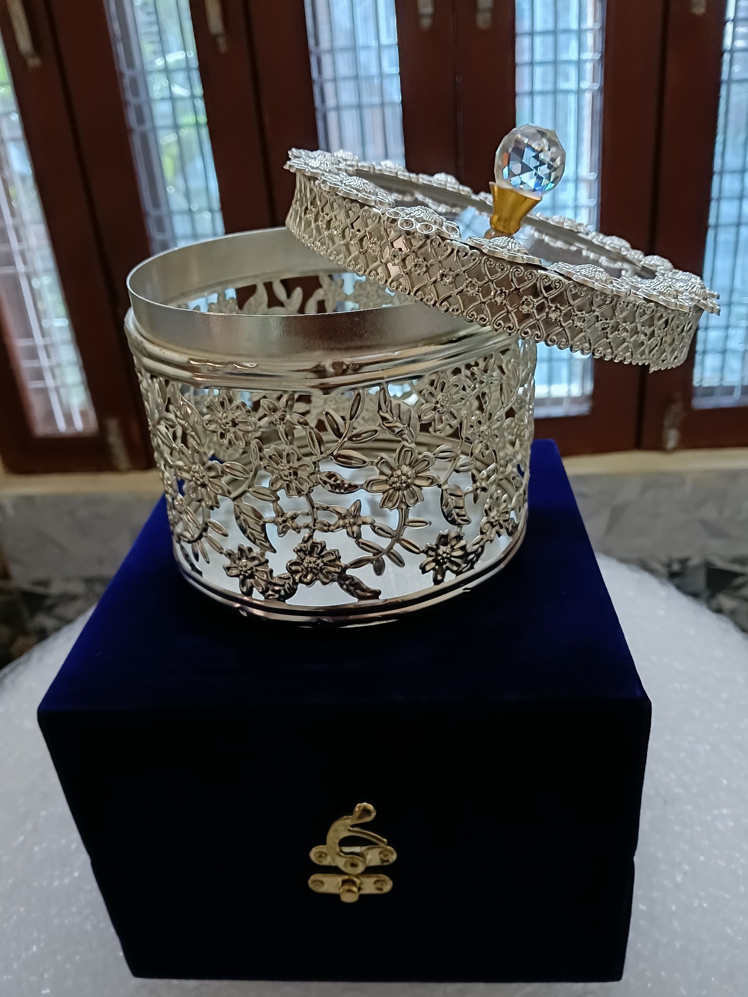 Decorative Silver-Plated Container