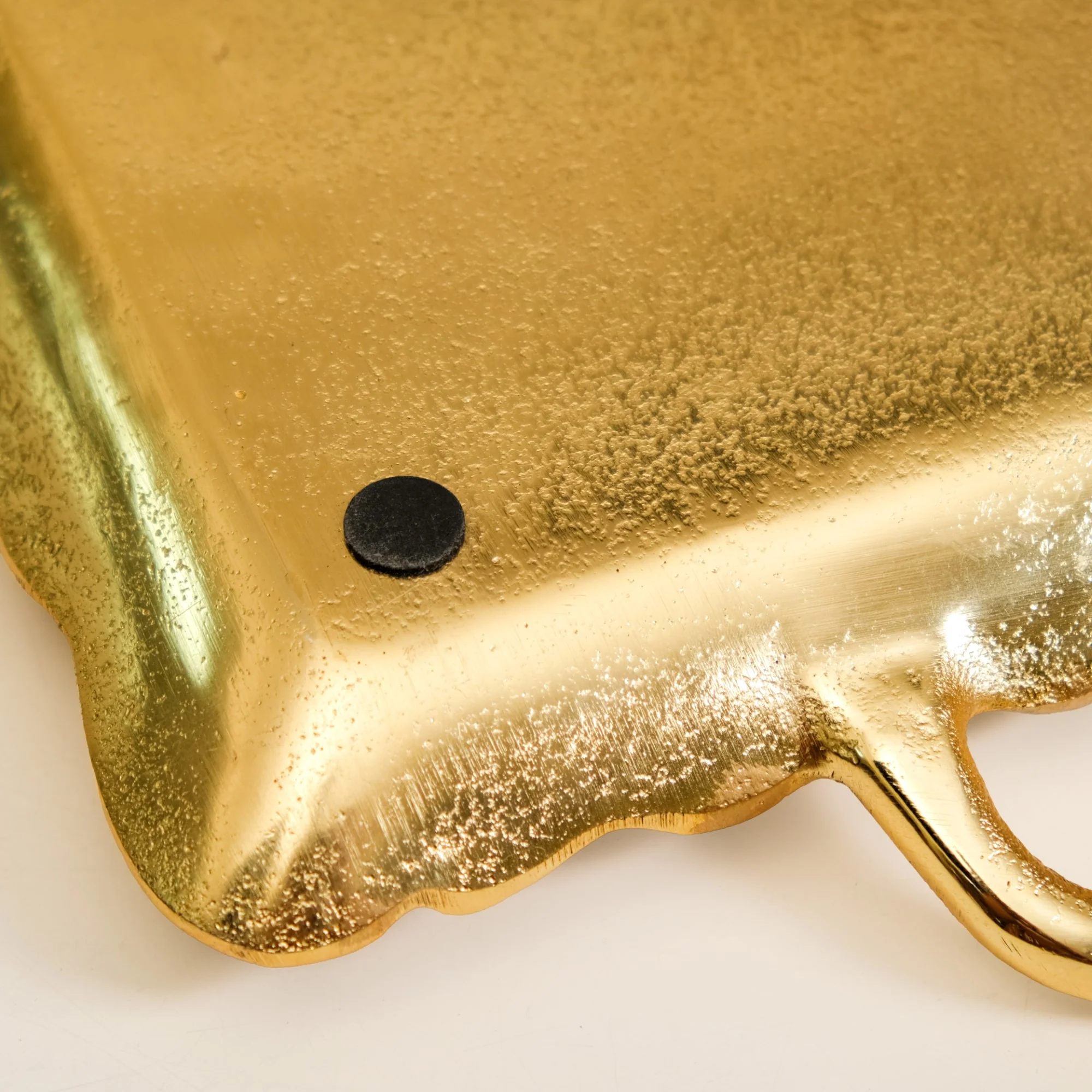Golden Floral Embossed Serving Tray