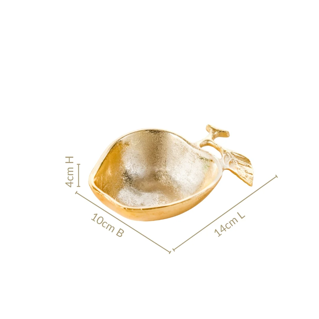Golden Apple Decorative Bowl