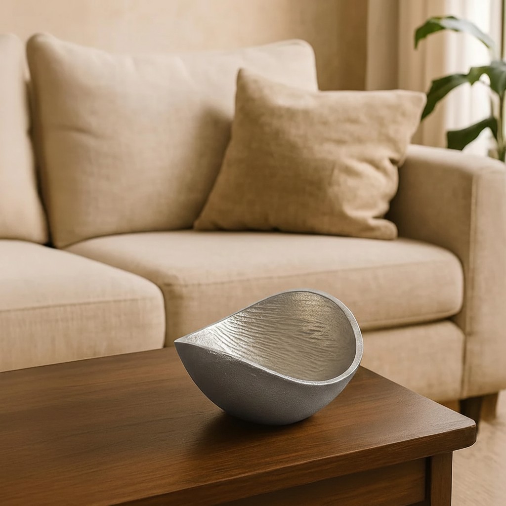 Modern Silver Decorative Bowl