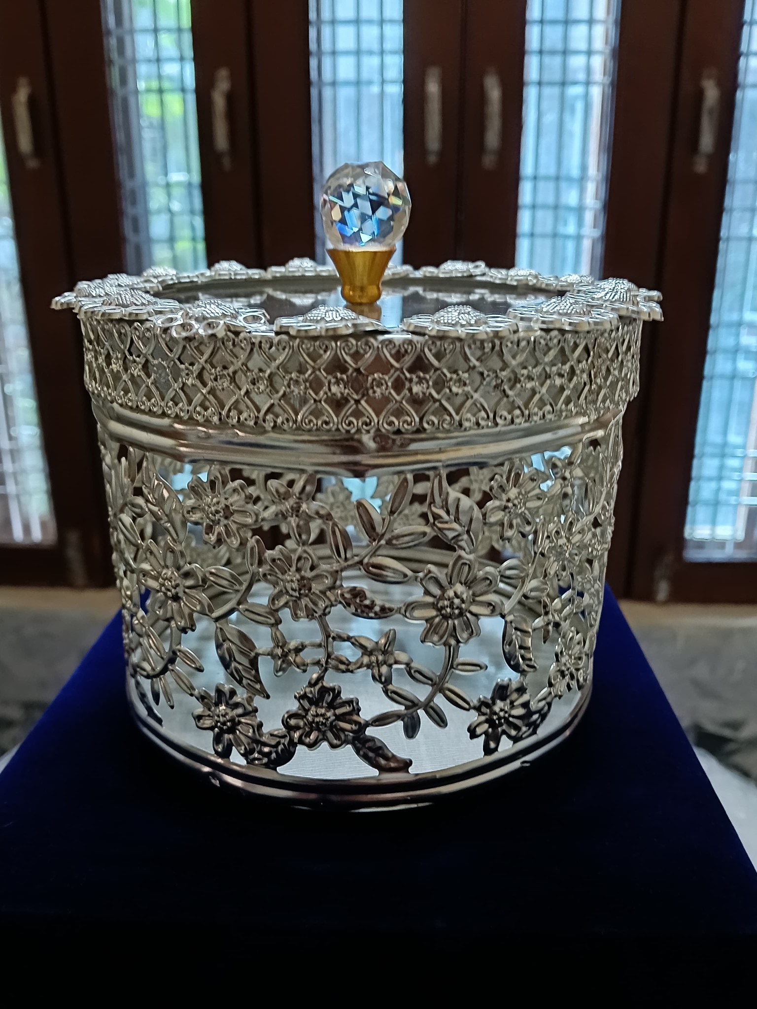 Decorative Silver-Plated Container