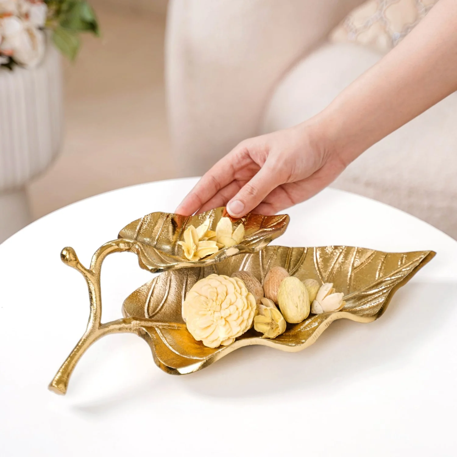 Gold Leaf Decorative Tray