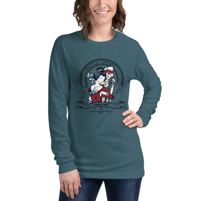 Japanese Woman Unisex Long Sleeve Tee