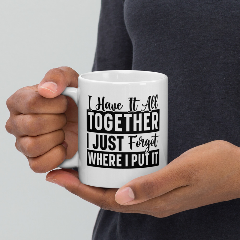 White glossy mug