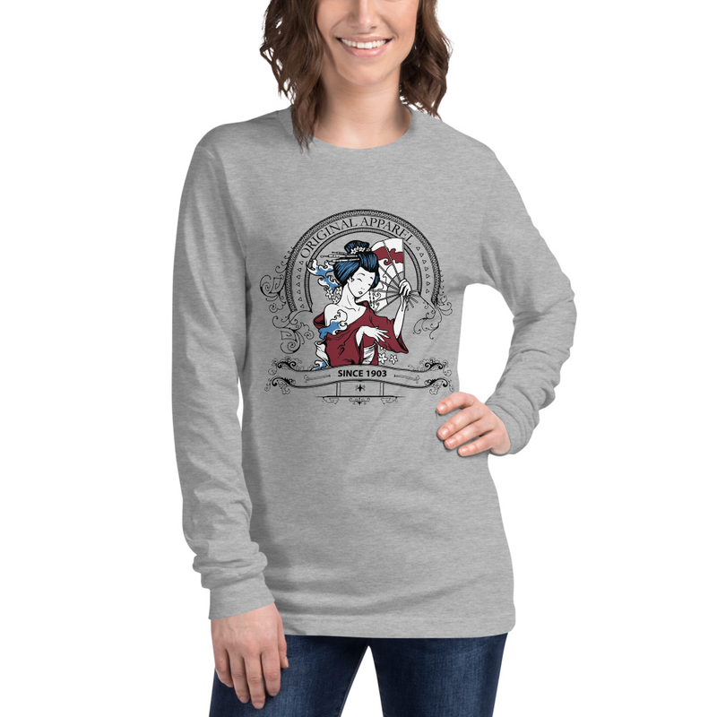 Japanese Woman Unisex Long Sleeve Tee