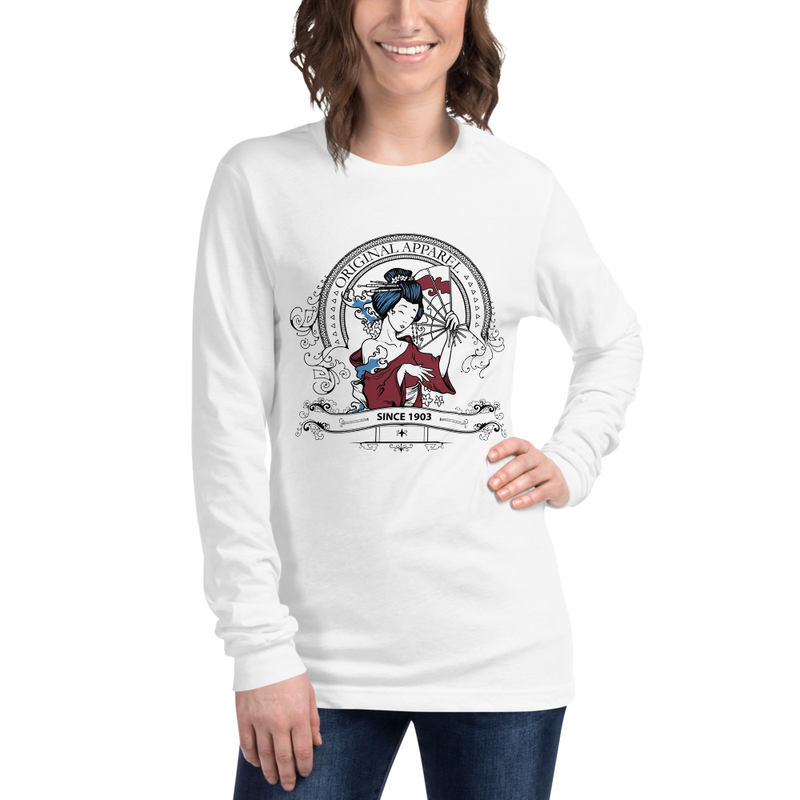 Japanese Woman Unisex Long Sleeve Tee
