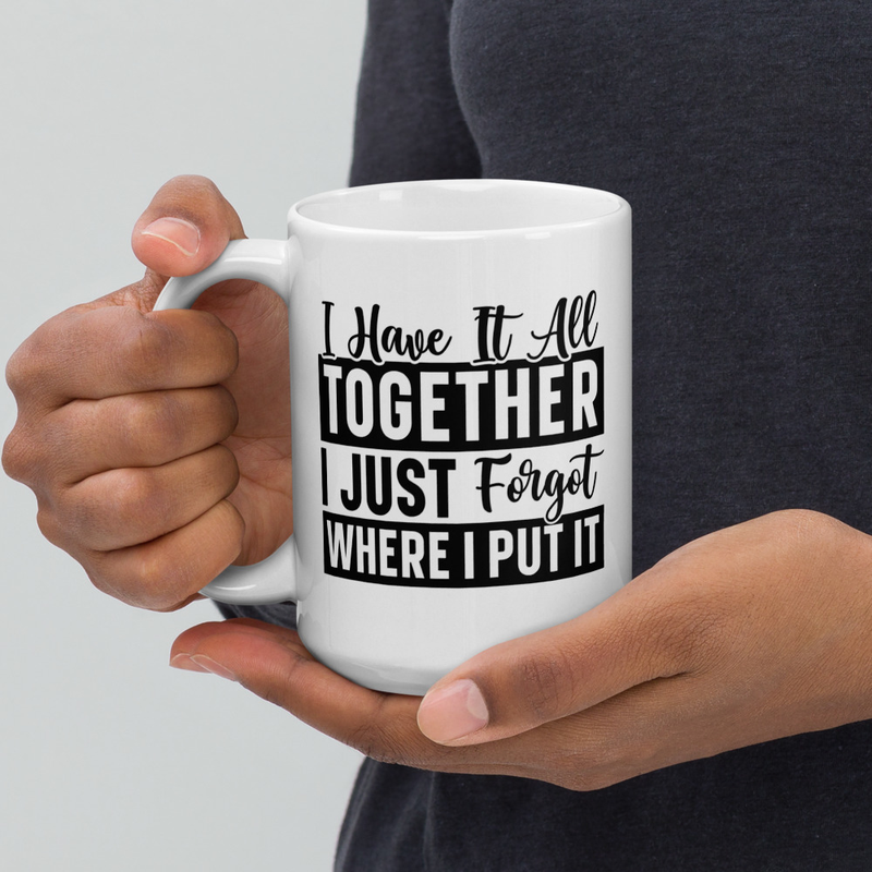 White glossy mug