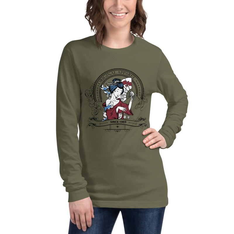 Japanese Woman Unisex Long Sleeve Tee