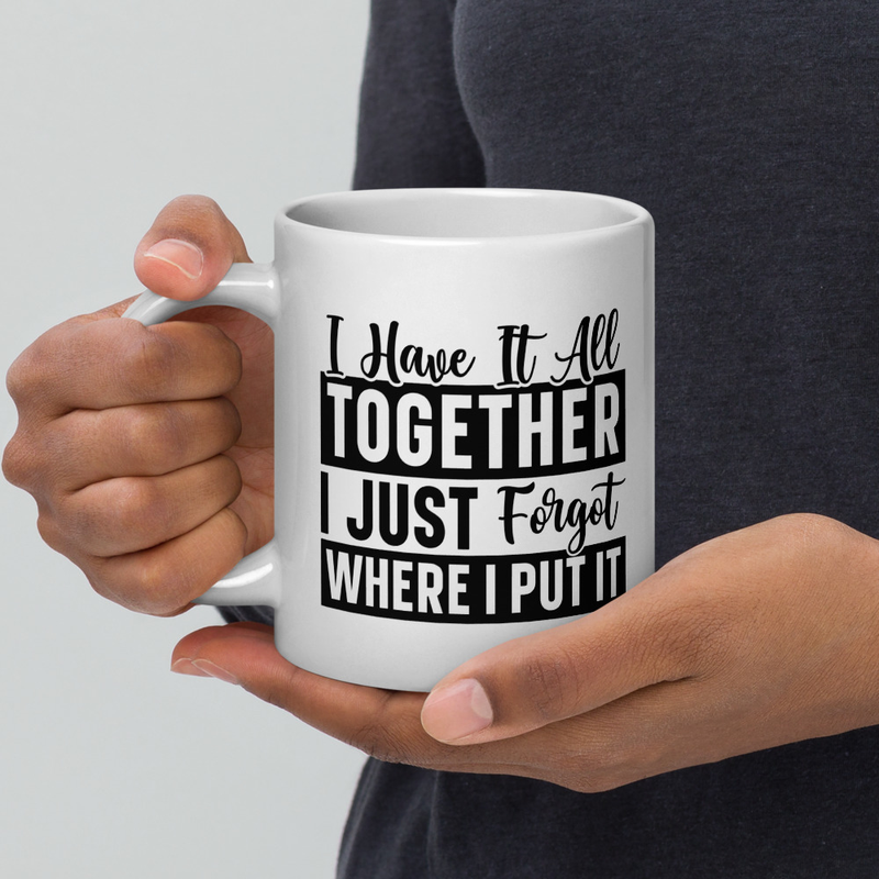 White glossy mug