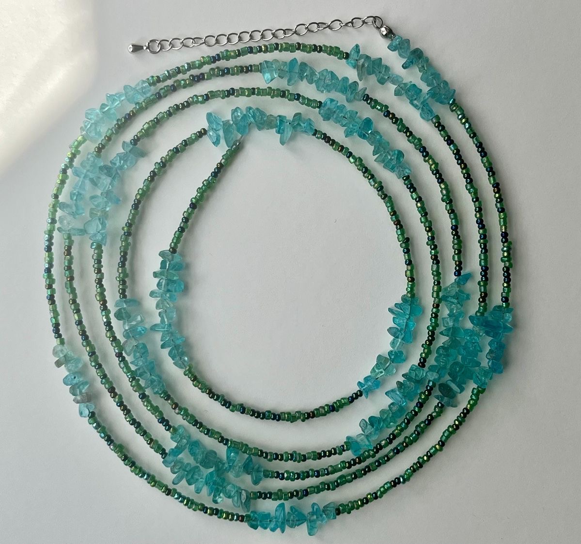 Turquoise Crystal Waist Bead