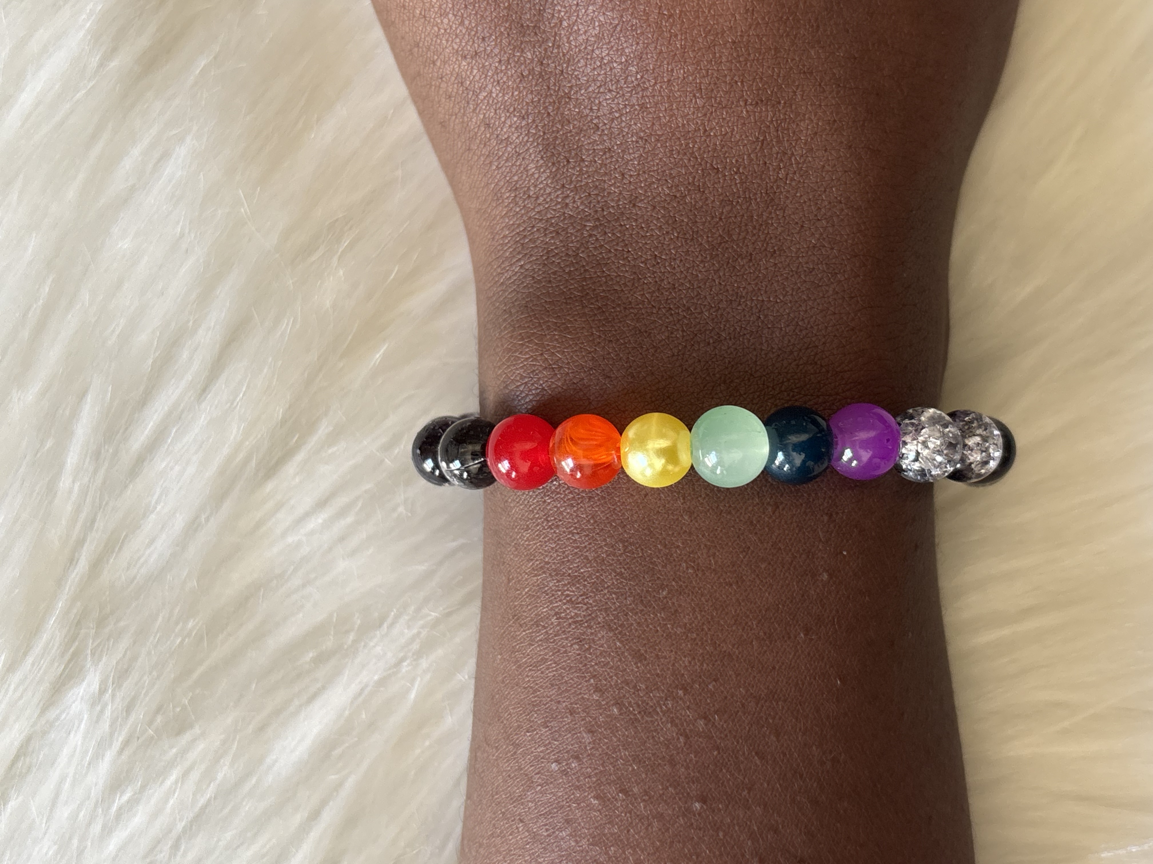 Rainbow Beaded Bracelet