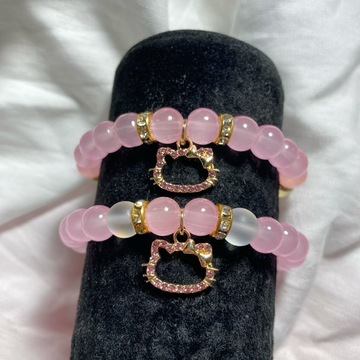 Kitty Charm Bead Bracelets