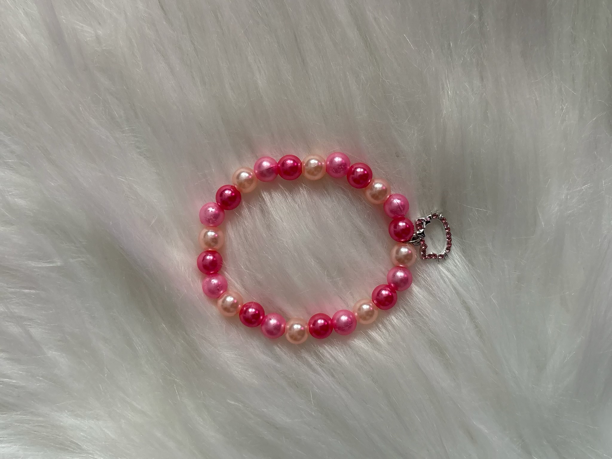 Pink Pearl Bead Bracelet