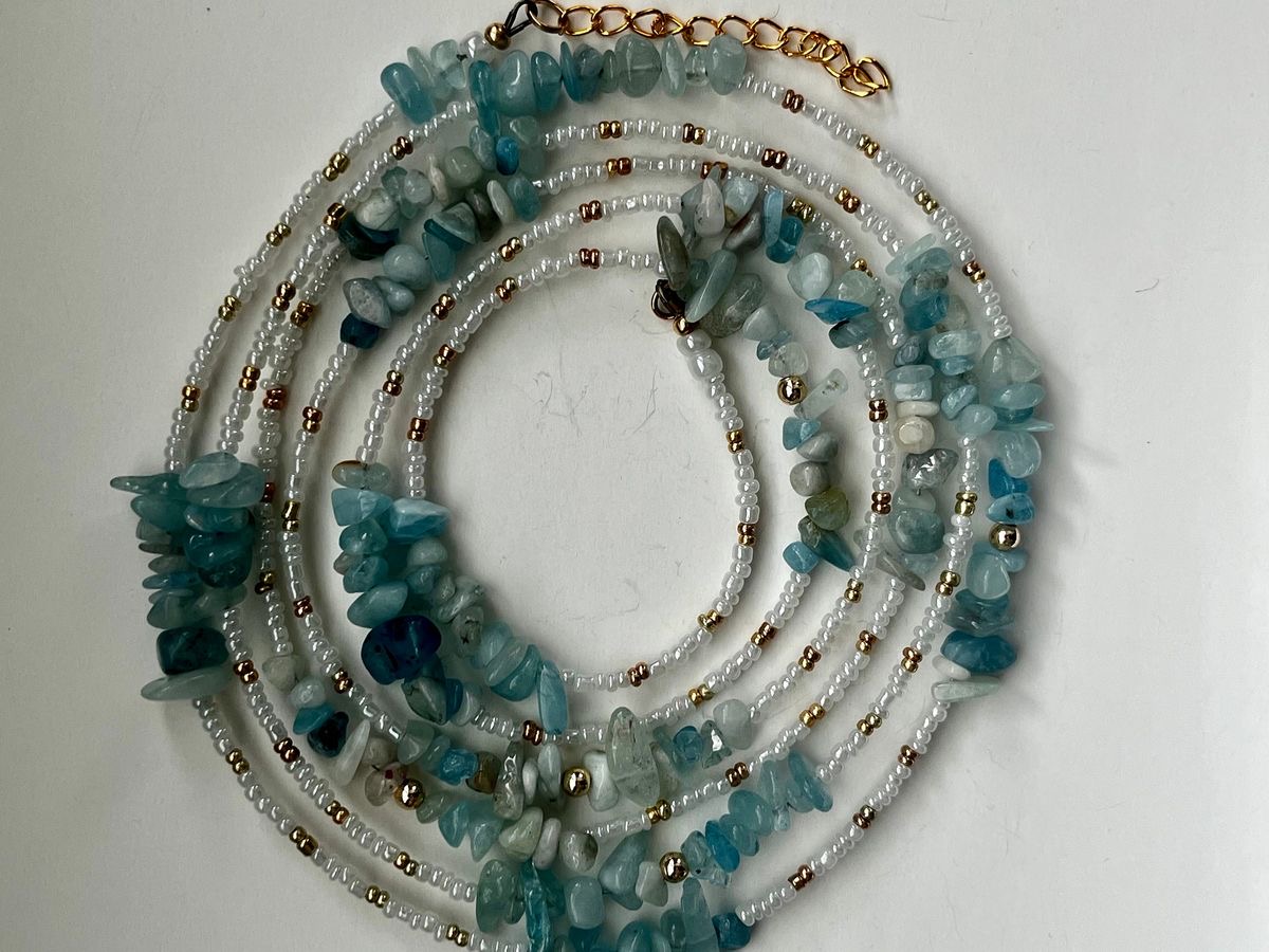 Aquamarine Waist Bead