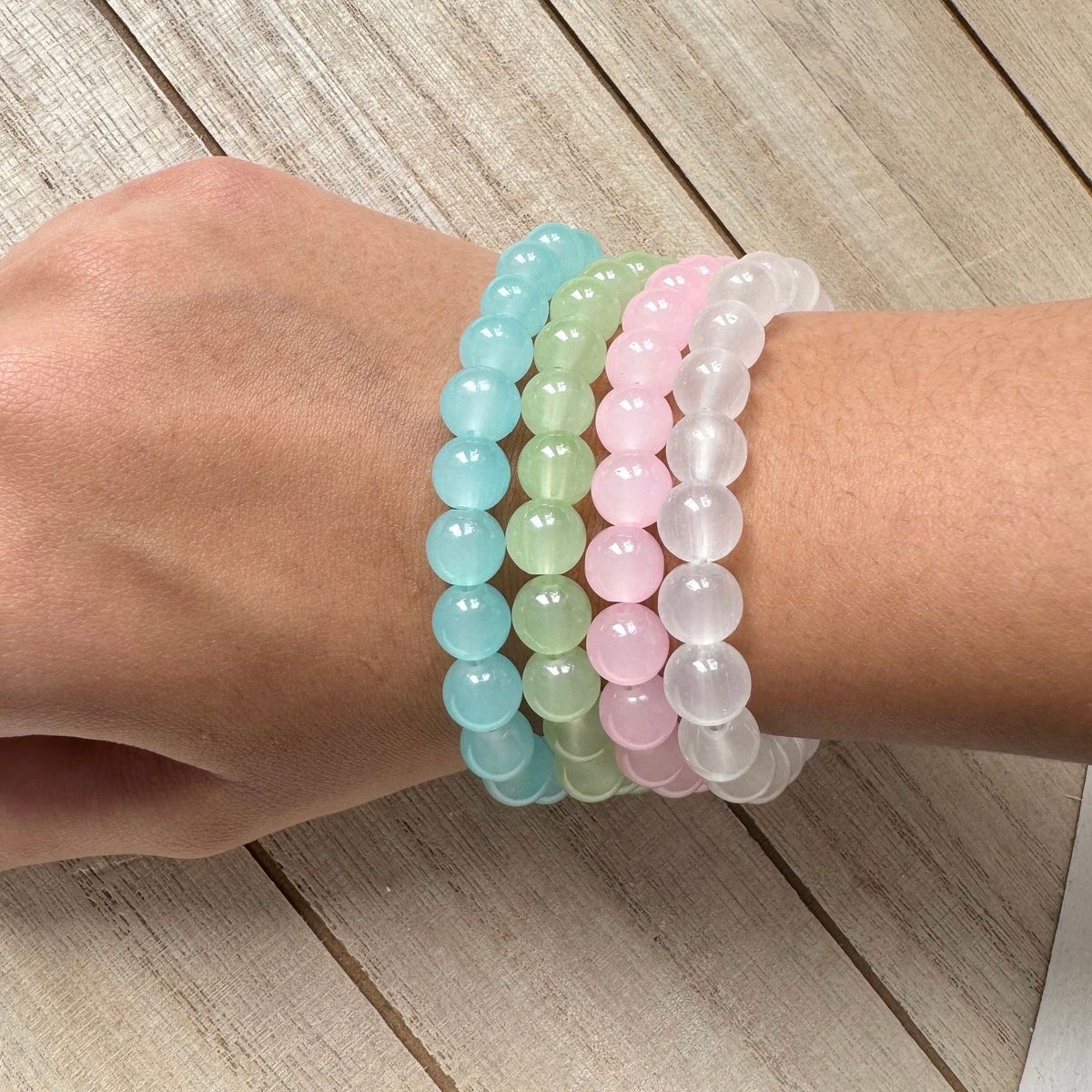 Pastel Bead Bracelets Set