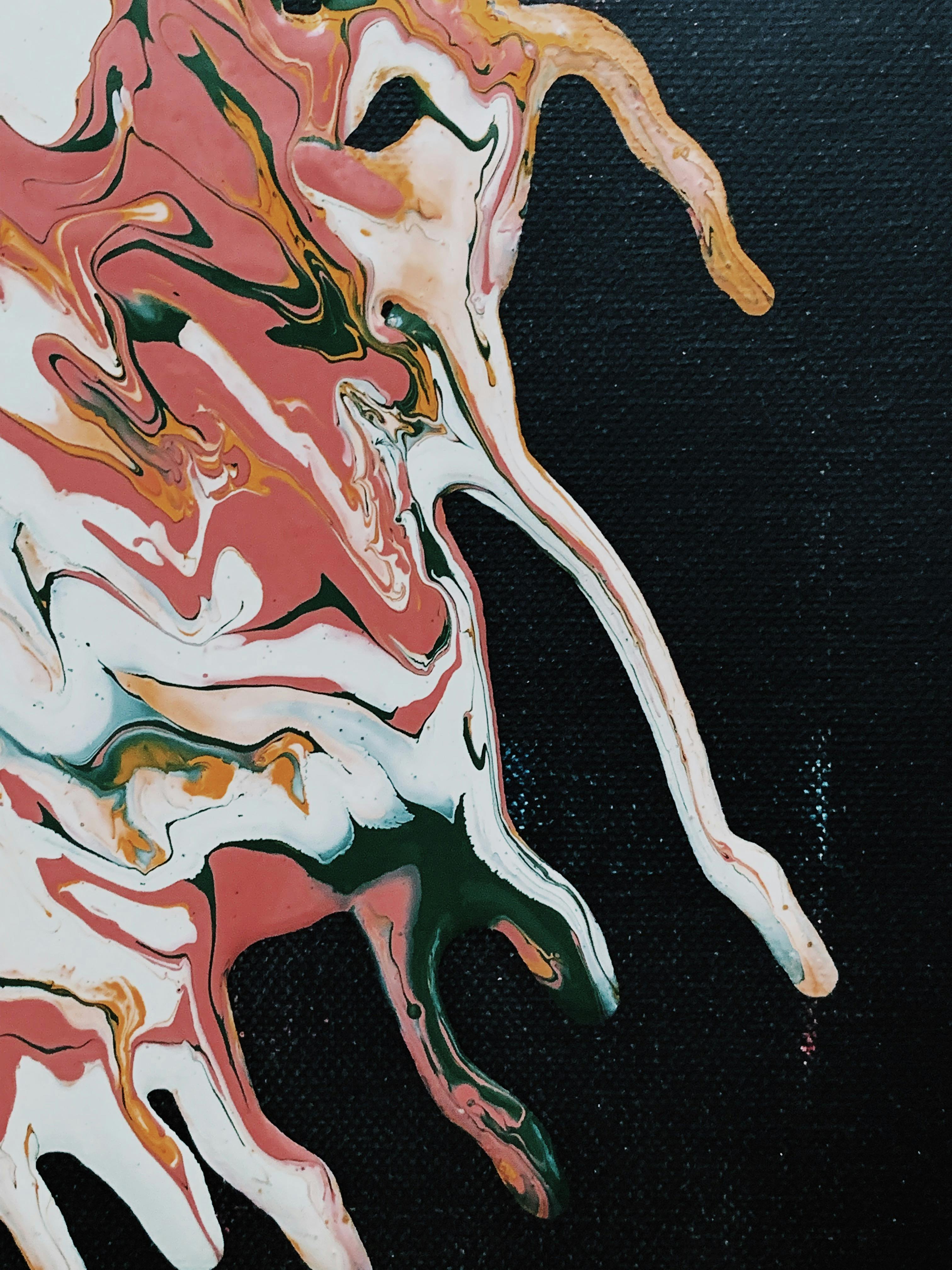 Brown Abstract Flow Painting