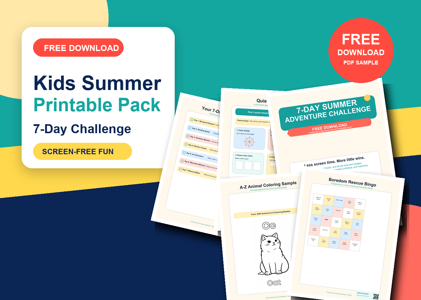 FREE Kids Summer Printable Pack