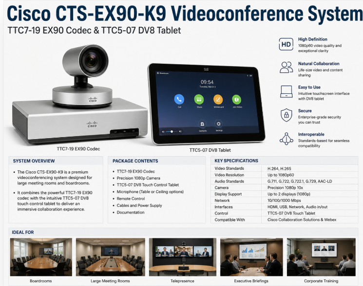 Cisco CTS-EX90-K9 Videoconference System
