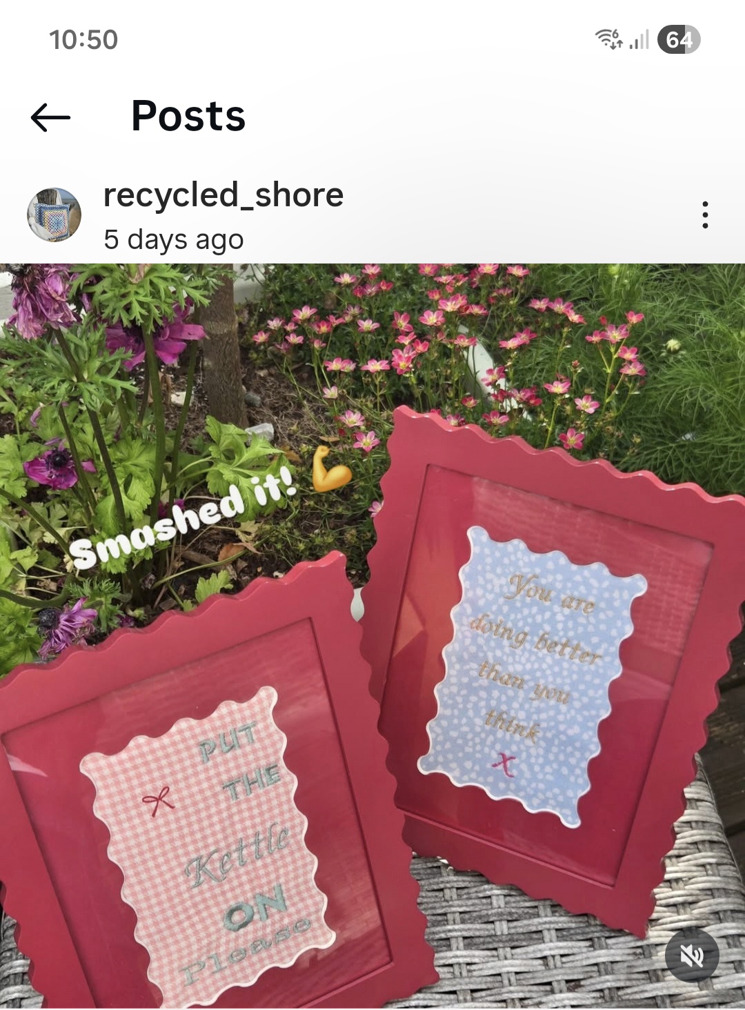 Embroidery Quote Picture frame - You Are Doing Better Than you Think.