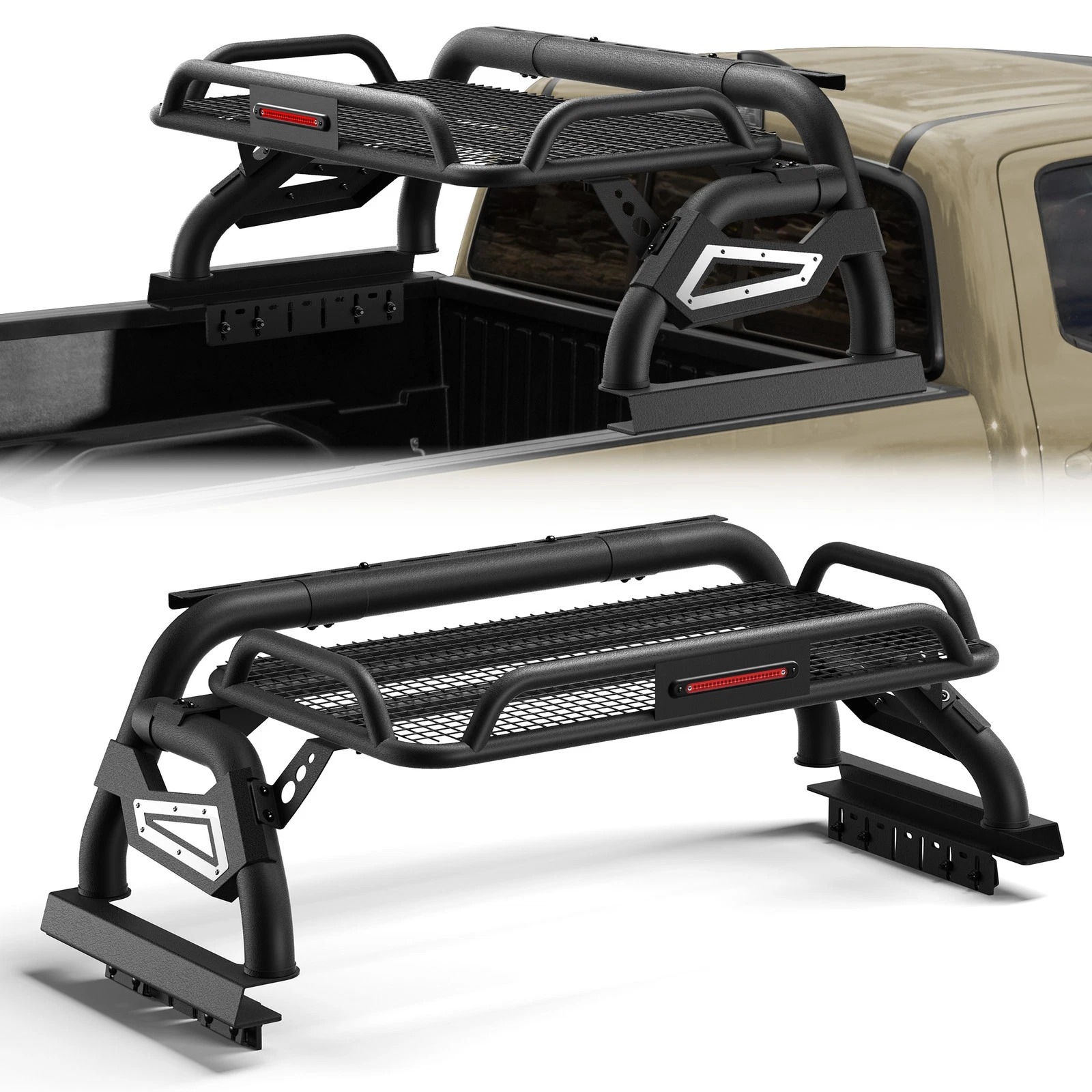 Adjustable Truck Bed Chase Rack Roll Bar w/ Pallet