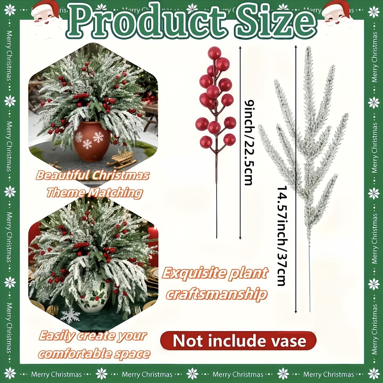 Snow-Frosted Holiday Pine Arrangement
