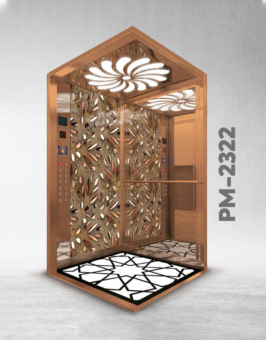 PM-2322 Luxury Elevator Cabin