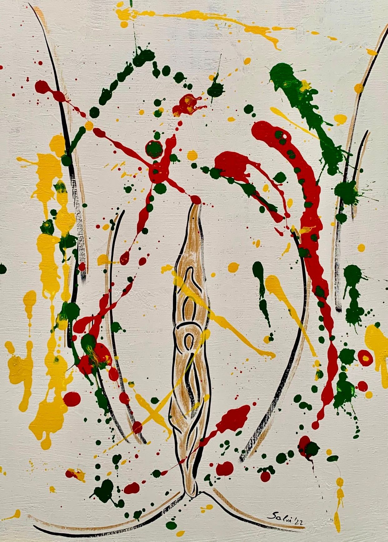 Abstraktes Acrylgemälde
