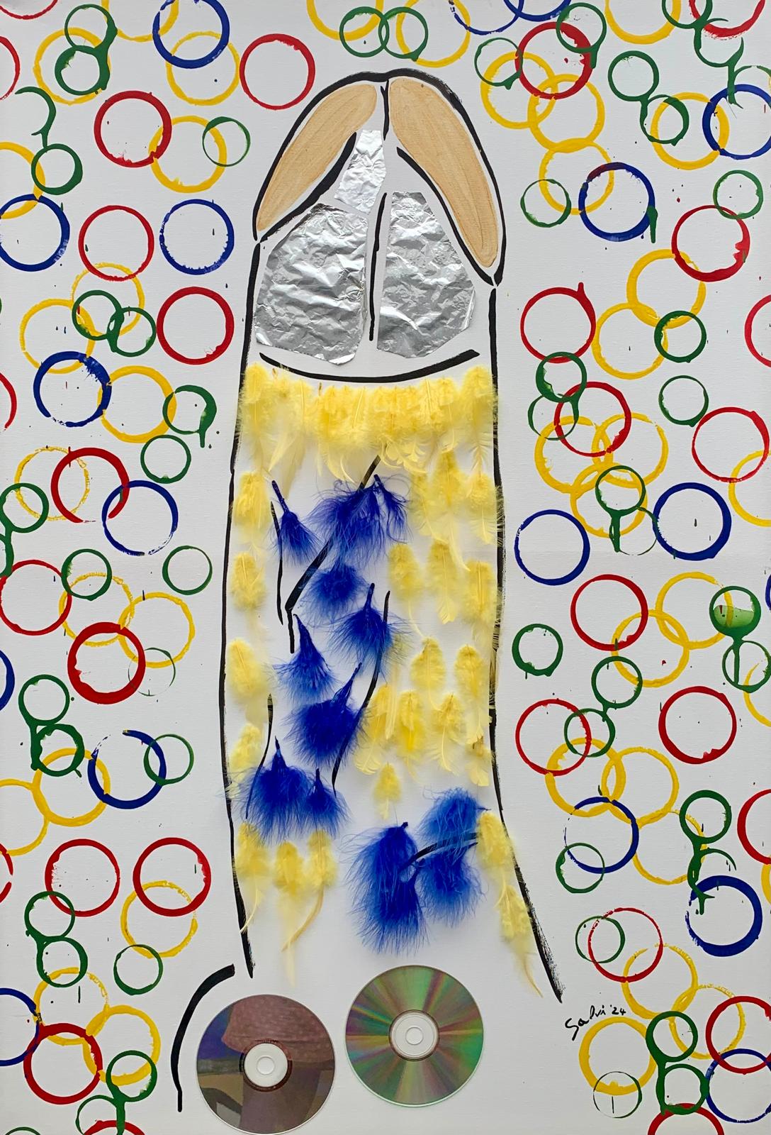 Kreatives Mixed-Media Kunstwerk