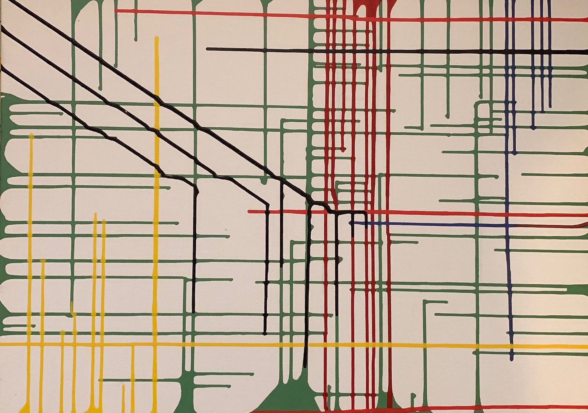 Abstraktes Linienkunstwerk