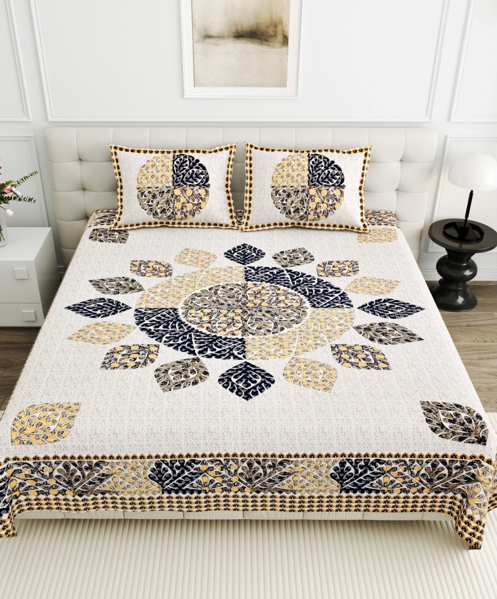 Jaipurio Gangaur Central Mandala Bedsheet (95x108)