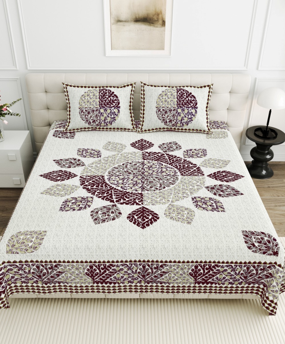 Jaipurio Gangaur Central Mandala Bedsheet (95x108)