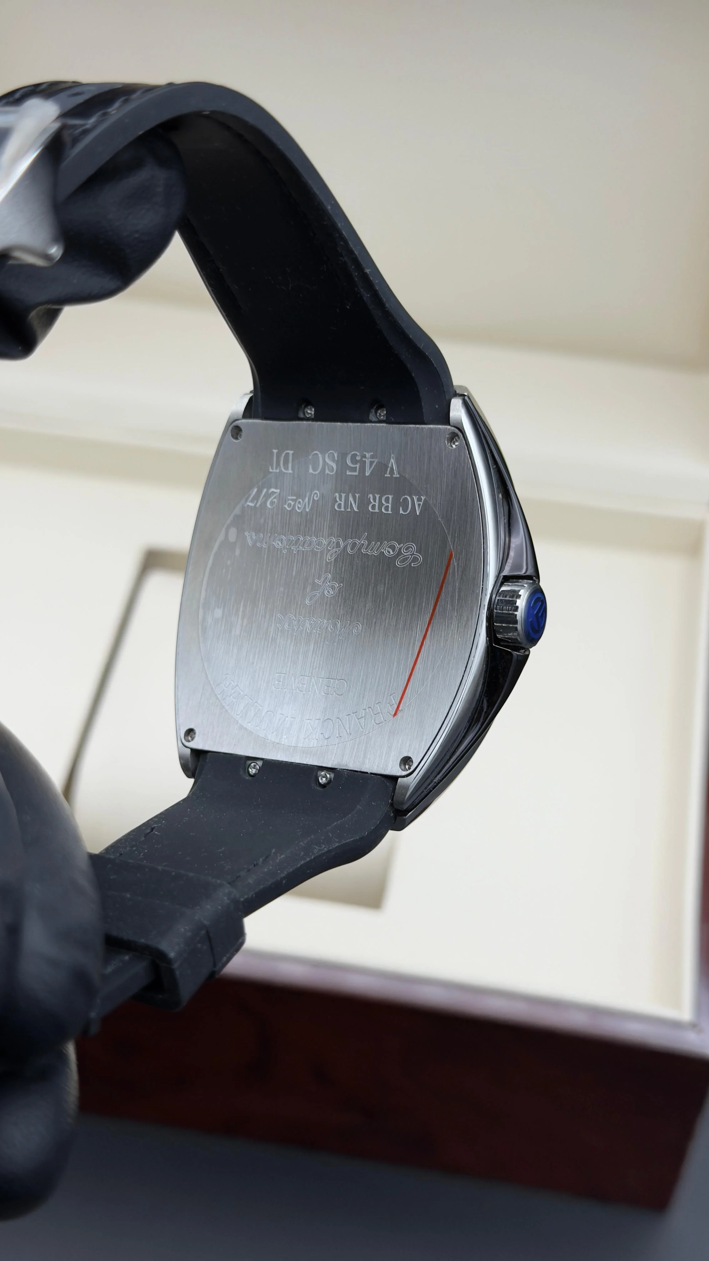 Vanguard Yachting Style Watch Black Arabic Dial Black Leather Strap