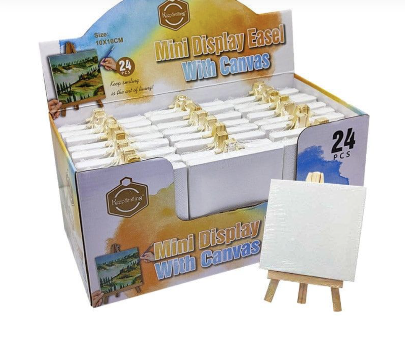 Mini Display Easel with Canvas Set