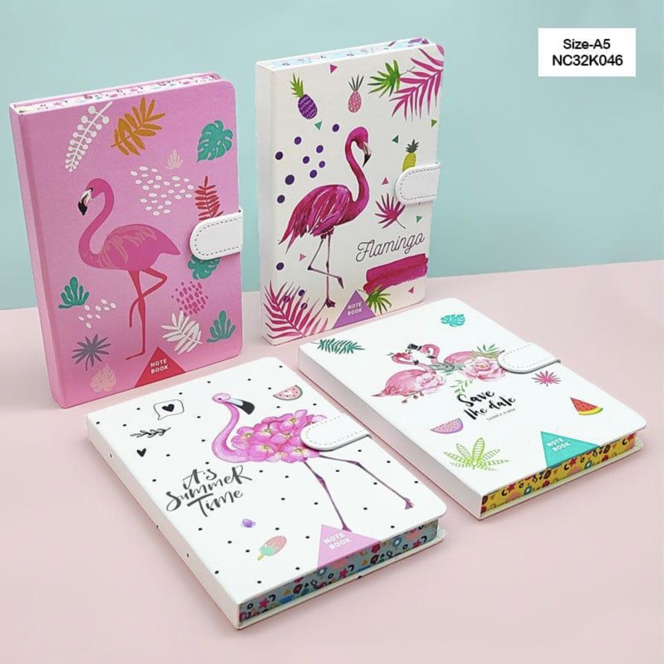 Flamingo Themed Magnetic A5 Notebooks